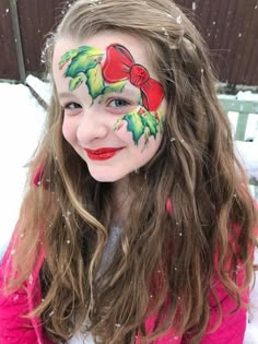 Emma Green Reindeer Face Paint, Easy Halloween Face Painting, Halloween Makeup Clown, Reindeer Face, Face Painting Halloween