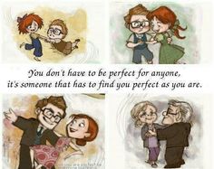 two people hugging each other with the caption you don't have to be perfect for anyone it's someone that has to find you perfect as you as you are