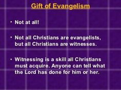 a purple background with the words gift of evanism not at all, not all christians