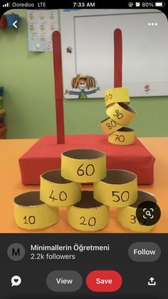 an image of a number line game on the app store's playroom screen