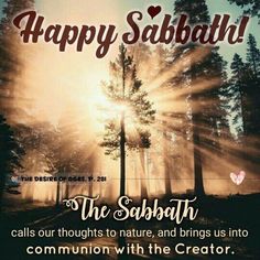 a greeting card with the words happy sabath and sunbeams in the background