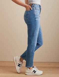 AE Stretch Curvy Mom Jean 30 Something Mom Style, Fall Transition Outfits Mom, Easy Fall Fashion For Moms, Womens Ankle Jeans, Mom Jeans High Waisted, Midsize Jeans Outfit Fall, 100% Cotton Jeans Womens, Stay At Home Mom Clothes, Womens 2024 Fashion Trends