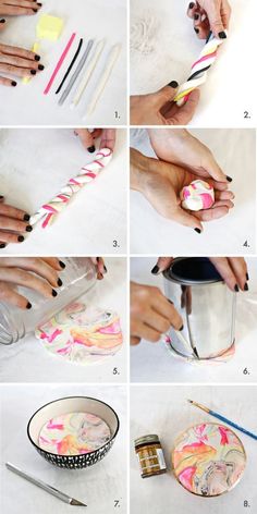 how to make marbled paper plates with sharpie markers and nail polishing tips