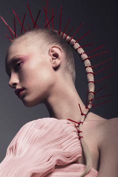 Amazones Collection by Christophe Gaillet Stil Rock, Avant Garde Hair, Head Games, Editorial Hair, Fantasy Hair, Hair Shows, Scene Hair, Botanical Beauty, Beauty Portrait