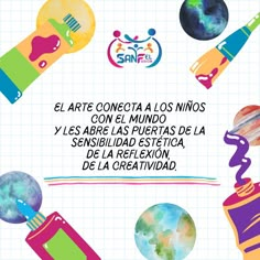 a poster with the words in spanish and pictures of different things around it, including hairdry