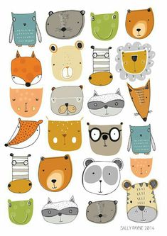 an image of some animal masks on a cell phone screen with the text pretti na web