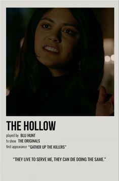 the hollow movie poster with an image of a woman