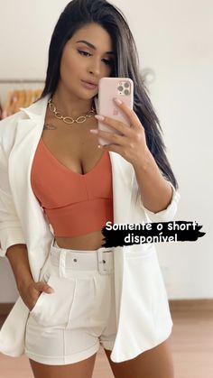 Miami Outfits, Fashion Shorts, Outfit Mujer, Shorts Fashion, Short Fashion, Trendy Summer Outfits, Shorts Outfit