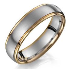 two tone gold and silver wedding band