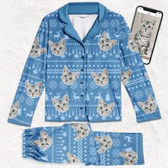 This custom Christmas pajama set is a perfect choice whether you are seeking for a special gift for your loved ones or even yourself. A quality pajamas will not only keep you cozy, but will also help maintain a comfortable body temperature throughout the night. It is not only to improve sleep quality but also an act of self-care. Product details: Material: 90% polyester + 10% spandex. Feature: Made from soft fabric, these lightweight, breathable pajamas are the ultimate way to get snuggly and warm. Printed with your own photos, and quirky design, these personalized pajamas will make you feel gorgeous. Shirt: long sleeves, durable black buttons and V-neck design. Pants: elastic waistband. Size: Please calculate your size from the measurement chart below. Care instruction: Hand wash gently w Design Pants, Personalized Pajamas, Christmas Pajama Set, Improve Sleep Quality, Improve Sleep, Quirky Design, Body Temperature, Measurement Chart, Christmas Pajamas