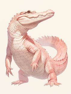 an illustration of a large alligator with its mouth open and it's legs spread out