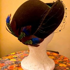 Felt And Feathered Jack Mcconnell Vintage Hat Church Hats, Hats Vintage, Women Accessories, Hats, Women Shopping, Color