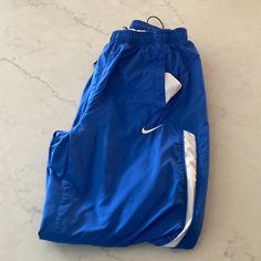 Brand New Condition Nike Track Pants Nike Blue Sweatpants With Pockets, Blue Nike Bottoms With Pockets, Nike Blue Bottoms With Elastic Waistband, Vintage Nike Track Pants, Nike Track Pants, Blue Y2k, Y2k Nike, Pants Vintage, Nike Pants