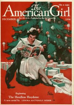 Vintage Christmas Magazine, Vintage Christmas Magazine Covers, Christmas Magazine Cover, Holiday Magazine Covers, Vintage Christmas Poster, 1930s Christmas, American Girl Magazine, Christmas Magazine, Holiday Magazine