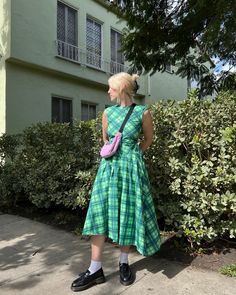 Plaid Dress Outfit, Lgbtq Fashion, Midsize Outfits, Dress Outfit, Plaid Dress, Spring Summer Outfits, Colorful Fashion, Modest Fashion, Fashion Inspo Outfits