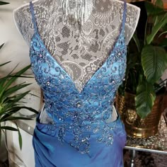 Cinderella Divine Gown In Baby Sky Blue Color In Lovely Satin. Fully Lined Bottom With Sheer Shimmery Overlay. Rhinestone And Embroidered Detailing. Cutout Design In Back And At Sides. V Neck With Thin Straps. Hook And Eye Closure. Zips In Back At Skirt. Beautiful Overall Sheen. Nwt.. Perfect For Any Ball, Prom, Wedding, Formal Event. Size 4 Blue And White Prom Dress, 2000s Dresses, Cinderella Prom Dress, Blue Hoco Dress, Dress Wishlist, Blue And Silver Dress, Mermaid Board, Mermaid Core, Blue Outfits