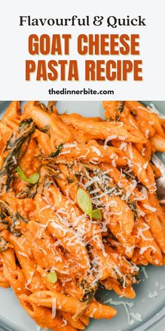 a white plate topped with pasta covered in cheese