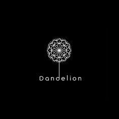 the dandelion logo on a black background