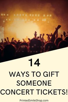 This post is all about concert ticket gifts and how to gift concert tickets. Here, we gather the best ideas about planning a concert ticket gift surprise to help you plan a fun concert ticket reveal. Learn more about printable concert ticket templates at printedsmileshop.com