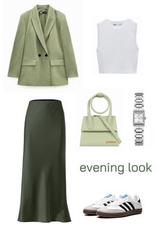 💚вечерний ,летний образ 💚 💚green look, summer look 💚 New Year Look, New Years Look, Look Summer, Modest Fits, Look Of The Day, Summer Look, Summer Looks, Wedding Outfit