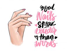 Nail Tech Quotes, Nail Quotes, Nail Salon Design, Nail Art Studio, Nail Polish Bottles, Pink Nail Polish, Handwritten Letters, Diy Beauty Hacks