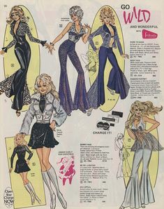 an advertisement for barbie dolls from the 1970s