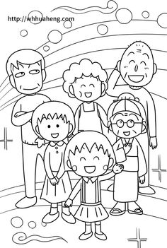 a group of children with bubbles floating in the air coloring pages for kids and adults