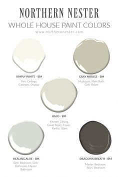 the different shades of paint that you can use in your home or office, including neutrals and whites