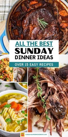 the best sunday dinner ideas that are easy to make and great for any family or friends