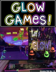 the video game glow games is being played