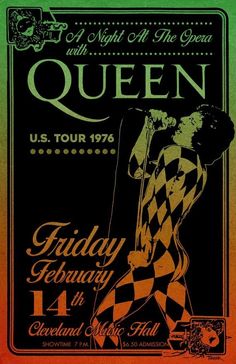 an old poster for the queen tour