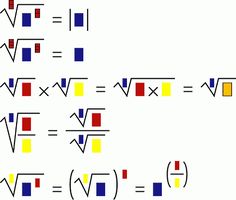 an array of different colored squares with numbers and symbols in the middle, all on one side