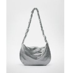 Nwt Zara Woman Sparkly Silver Metallic Shoulder Purse Bag Bloggers Fav Elegant Zara Party Bag, Elegant Zara Party Bags, Chic Silver Zara Shoulder Bag, Chic Zara Evening Bag For Party, Elegant Party Bags By Zara, Elegant Zara Shoulder Bag For Party, Silver Zara Shoulder Bag For Evening, Zara Silver Evening Shoulder Bag, Zara Silver Shoulder Bag For Evening