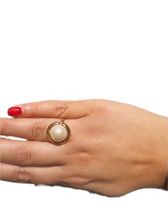 This elegant Pearlin' Ring features a lustrous pearl and two sparkling diamonds set in a delicate gold band that is adjustable. The timeless design and high-quality materials make it a perfect addition to any jewelry collection. Elevate any outfit and exude sophistication with this beautiful ring. Adjustable Moonstone Ring For Formal Occasions, Timeless Pearl Ring Gift, Formal Pearl Drop Open Ring, Gold Round Pearl Charm Ring, Minimalist Pearl Ring For Wedding, Formal Open Ring With Pearl Drop, Formal Open Pearl Drop Ring, Minimalist Formal Round Pearl Ring, Formal Minimalist Round Pearl Ring