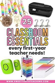 25 classroom essentials every first year teacher needs