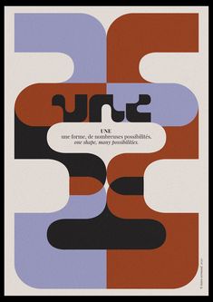 an abstract poster with different colors and shapes