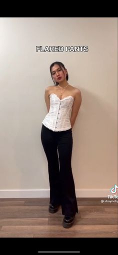 How To Style A Corset, Style A Corset, Bootcut Pants, Black Corset, Corsets, Flare Pants, How To Style, Black Pants