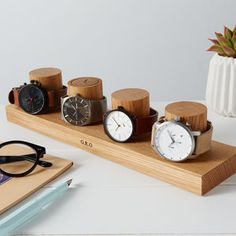 Wooden Watch Holder, Watch Storage Ideas, Personalised Watch, Personalized Watch Box, Wooden Watch Box, Watch Organizer, Personalized Watches, Watch Stand, Watch Holder