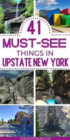 The best things to see on an Upstate New York Road. New York Road Trip, New York Must See, New York Trip Planning, New York Bucket List, York Things To Do, New York City Vacation