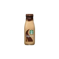 a bottle of starbucks coffee on a white background