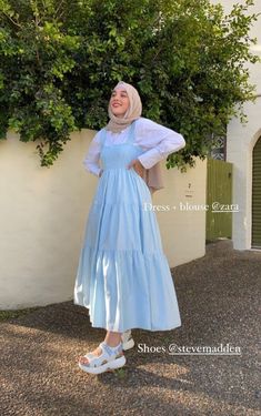 Mini Dress Hijab Outfit, Ready Made Dresses For Women, Summer Dresses For Hijab, Summer Style Hijab, Summer Muslim Outfits, Summer Muslim Outfits Casual, Hijabi Dress Outfits, Hijabi Dresses Casual, Muslimah Fashion Outfits Dresses