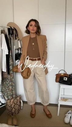 Alexandra Pereira propone 7 looks, uno para cada día de la semana, con una blazer beige Alexandra Pereira, Mode Tips, Casual Work Outfits, Work Outfits Women, Autumn Outfit, Mode Inspiration, Winter Fashion Outfits