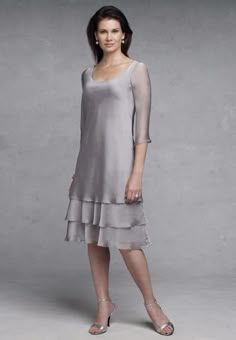 Mother of the Bride Dresses Tea Length | ... the bride > Chiffon Scoop A-Line… Dresses With Short Sleeves, Bride Clothes