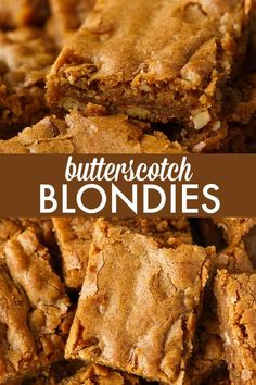 Chewy Blondies Recipe, Blondies Recipe Easy, Butterscotch Blondies, Butter Scotch, Blondie Recipe, Cheesecake Brownie, Blondies Recipe, Blondie Brownies, Market Ideas