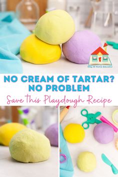 no cream of tartar? no problem save this playdough recipe