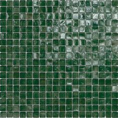 green glass mosaic tile on a white background