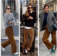 Brown Pants Outfit, Corduroy Pants Outfit, Aerin Lauder, Winter Pants Outfit, Stylish Work Attire, What To Wear Today, Brown Pants, 가을 패션, Looks Style