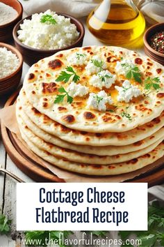 cottage cheese flatbread recipe on a plate