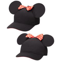 100% Cotton  Imported  Adjustable closure  Hand Wash Only  Adorable Designed Kids Hats Size: One Size.  Color: Black.  Gender: female.  Age Group: adult. Disney Ears Headband, Girl Baseball Cap, Disney Minnie Mouse Ears, Disney Merch, Ear Cap, Minnie Mouse Ears, Disney Ears, Hat Set, Ear Hats