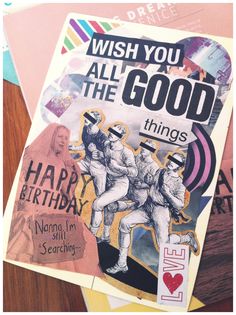 an image of a birthday card with the words wish you all the good things on it